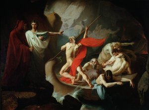 Charon überführt die Seelen der Toten über den Styx, 1860